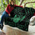 Personalized Viking Dragon Quilt with Sword Green Scandinavian Tattoo - Wonder Print Shop