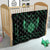 Personalized Viking Dragon Quilt with Sword Green Scandinavian Tattoo - Wonder Print Shop