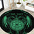 Personalized Viking Dragon Round Carpet with Sword Green Scandinavian Tattoo