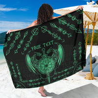 Personalized Viking Dragon Sarong with Sword Green Scandinavian Tattoo - Wonder Print Shop