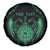 Personalized Viking Dragon Spare Tire Cover with Sword Green Scandinavian Tattoo - Wonder Print Shop