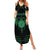 Personalized Viking Dragon Summer Maxi Dress with Sword Green Scandinavian Tattoo - Wonder Print Shop