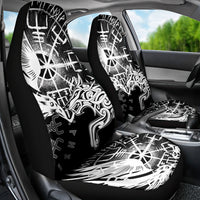 Vikings Raven and Wolf Car Seat Cover with Aegishjalmur Unique LT9 - Wonder Print Shop