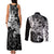 Vikings Raven and Wolf Couples Matching Tank Maxi Dress and Long Sleeve Button Shirt with Aegishjalmur Unique LT9 - Wonder Print Shop