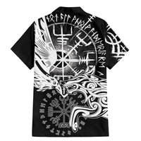 Vikings Raven and Wolf Family Matching Mermaid Dress and Hawaiian Shirt with Aegishjalmur Unique LT9 - Wonder Print Shop