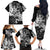 Vikings Raven and Wolf Family Matching Off The Shoulder Long Sleeve Dress and Hawaiian Shirt with Aegishjalmur Unique - Wonder Print Shop