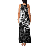 Vikings Raven and Wolf Family Matching Tank Maxi Dress and Hawaiian Shirt with Aegishjalmur Unique - Wonder Print Shop