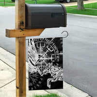 Vikings Raven and Wolf Garden Flag with Aegishjalmur Unique - Wonder Print Shop