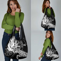 Vikings Raven and Wolf Grocery Bag with Aegishjalmur Unique