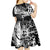 Vikings Raven and Wolf Kid Short Sleeve Dress with Aegishjalmur Unique - Wonder Print Shop