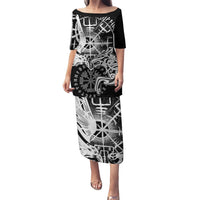 Vikings Raven and Wolf Puletasi with Aegishjalmur Unique - Wonder Print Shop