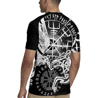 Vikings Raven and Wolf Rugby Jersey with Aegishjalmur Unique - Wonder Print Shop