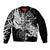 Vikings Raven and Wolf Sleeve Zip Bomber Jacket with Aegishjalmur Unique - Wonder Print Shop