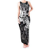 Vikings Raven and Wolf Tank Maxi Dress with Aegishjalmur Unique - Wonder Print Shop