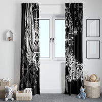 Vikings Raven and Wolf Window Curtain with Aegishjalmur Unique - Wonder Print Shop