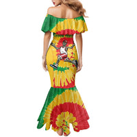 Lithuania Basketball Skeleton Personalized Family Matching Mermaid Dress and Hawaiian Shirt Skullman Lithuania Tie Dye