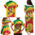 Lithuania Basketball Skeleton Personalized Family Matching Puletasi and Hawaiian Shirt Skullman Lithuania Tie Dye