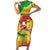 Lithuania Basketball Skeleton Personalized Family Matching Short Sleeve Bodycon Dress and Hawaiian Shirt Skullman Lithuania Tie Dye
