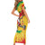 Lithuania Basketball Skeleton Personalized Family Matching Short Sleeve Bodycon Dress and Hawaiian Shirt Skullman Lithuania Tie Dye