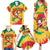 Lithuania Basketball Skeleton Personalized Family Matching Summer Maxi Dress and Hawaiian Shirt Skullman Lithuania Tie Dye