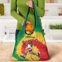 Lithuania Basketball Skeleton Personalized Grocery Bag Skullman Lithuania Tie Dye