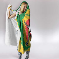 Lithuania Basketball Skeleton Personalized Hooded Blanket Skullman Lithuania Tie Dye