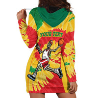 Lithuania Basketball Skeleton Personalized Hoodie Dress Skullman Lithuania Tie Dye