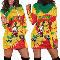 Lithuania Basketball Skeleton Personalized Hoodie Dress Skullman Lithuania Tie Dye