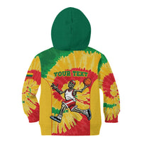 Lithuania Basketball Skeleton Personalized Kid Hoodie Skullman Lithuania Tie Dye