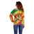 Lithuania Basketball Skeleton Personalized Off Shoulder Sweater Skullman Lithuania Tie Dye