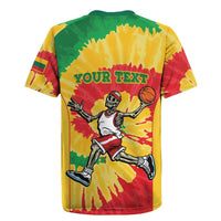 Lithuania Basketball Skeleton Personalized Rugby Jersey Skullman Lithuania Tie Dye