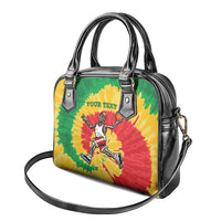 Lithuania Basketball Skeleton Personalized Shoulder Handbag Skullman Lithuania Tie Dye