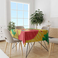 Lithuania Basketball Skeleton Personalized Tablecloth Skullman Lithuania Tie Dye