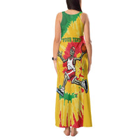 Lithuania Basketball Skeleton Personalized Tank Maxi Dress Skullman Lithuania Tie Dye