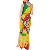 Lithuania Basketball Skeleton Personalized Tank Maxi Dress Skullman Lithuania Tie Dye