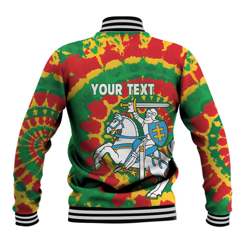 Lithuania Tie Dye Retro Basketball 1992 Personalized Baseball Jacket