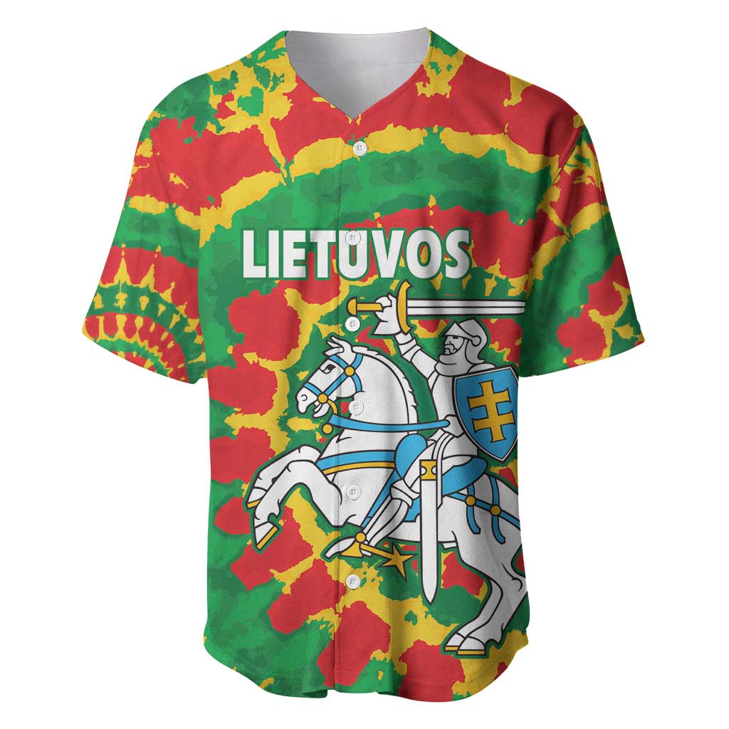 Lithuania Tie Dye Retro Basketball 1992 Personalized Baseball Jersey