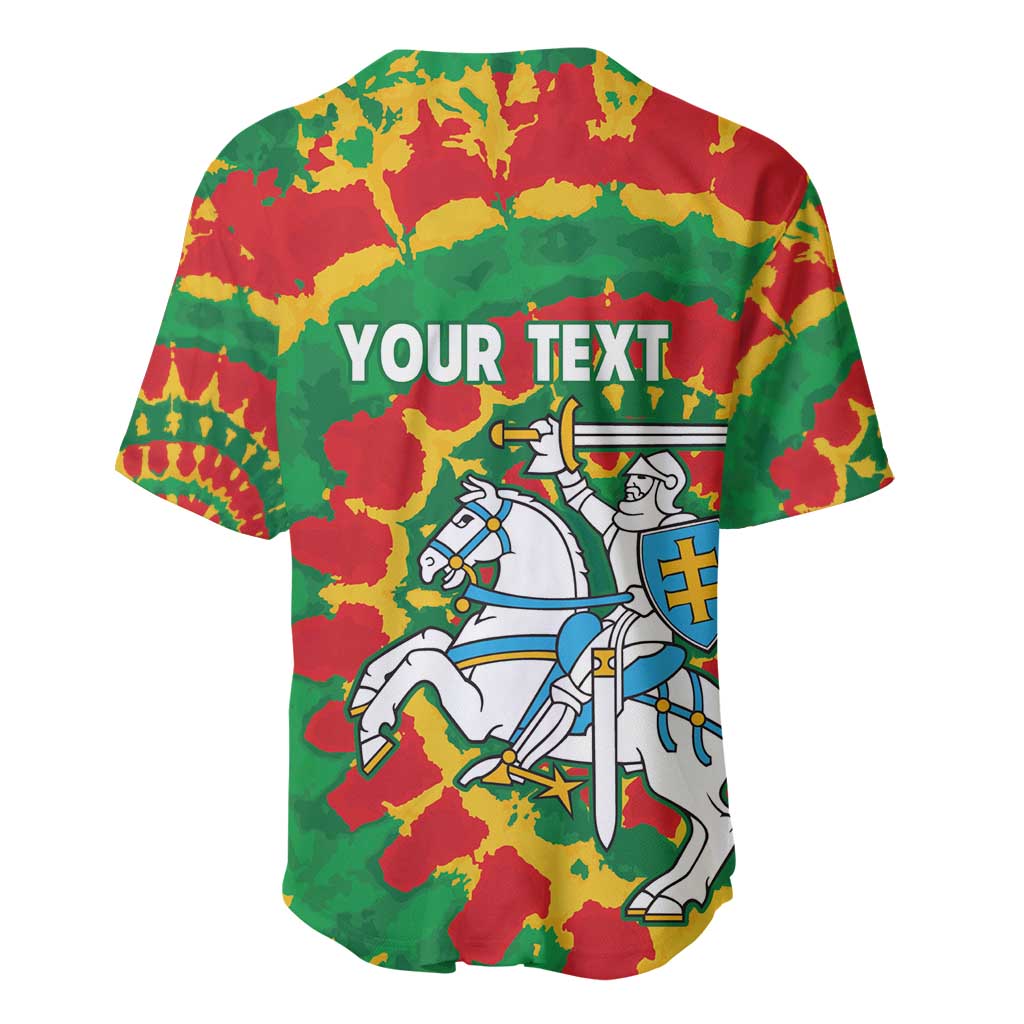 Lithuania Tie Dye Retro Basketball 1992 Personalized Baseball Jersey
