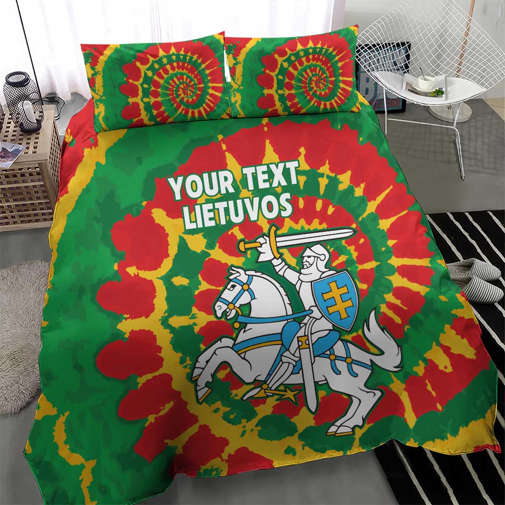 Lithuania Tie Dye Retro Basketball 1992 Personalized Bedding Set