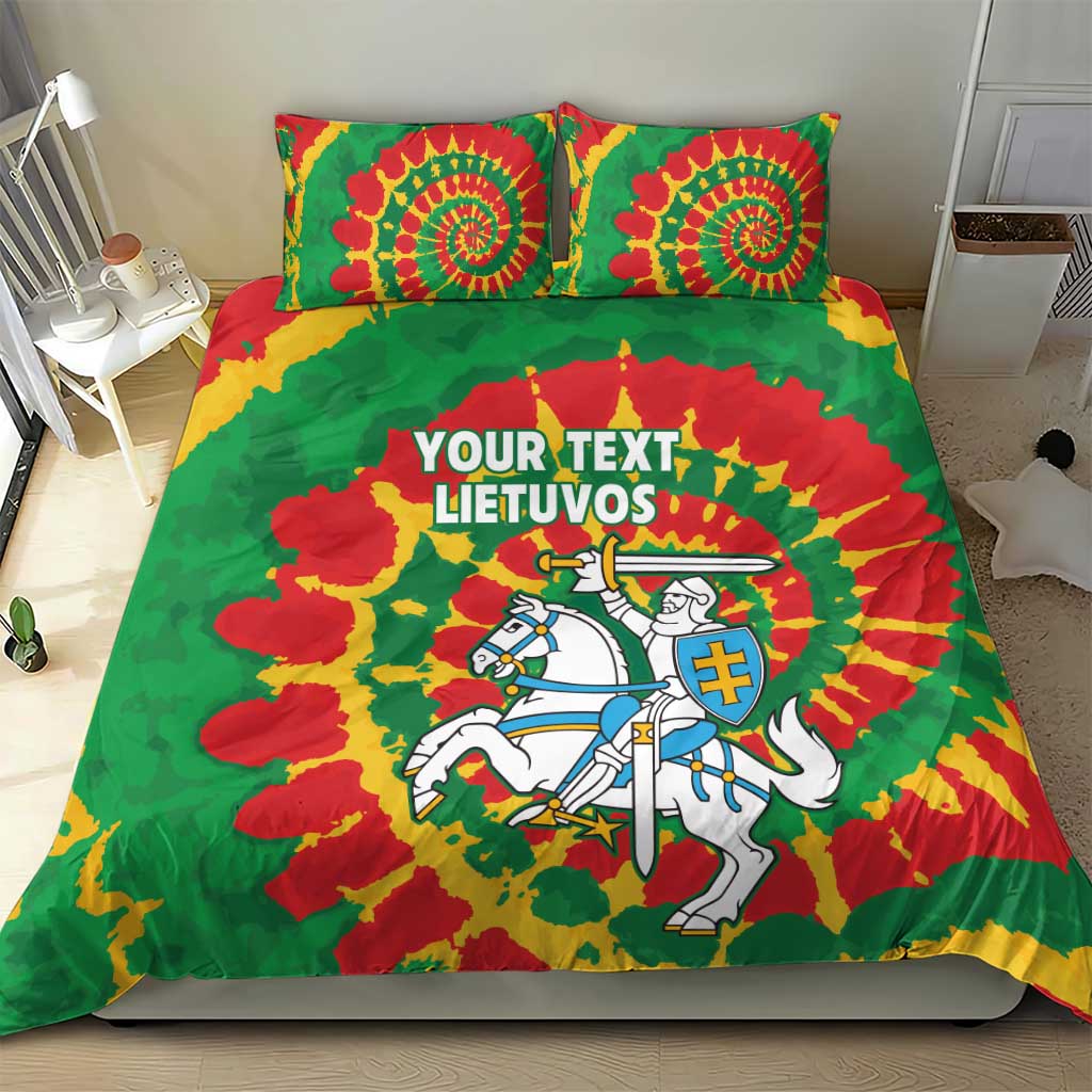 Lithuania Tie Dye Retro Basketball 1992 Personalized Bedding Set