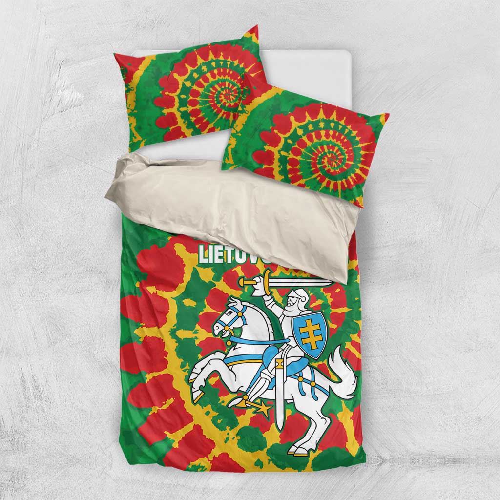 Lithuania Tie Dye Retro Basketball 1992 Personalized Bedding Set