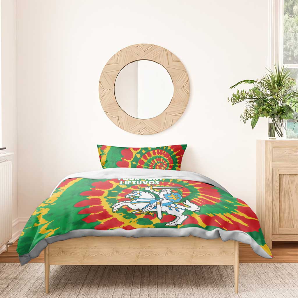 Lithuania Tie Dye Retro Basketball 1992 Personalized Bedding Set