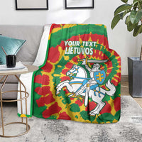 Lithuania Tie Dye Retro Basketball 1992 Personalized Blanket