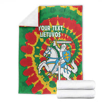 Lithuania Tie Dye Retro Basketball 1992 Personalized Blanket