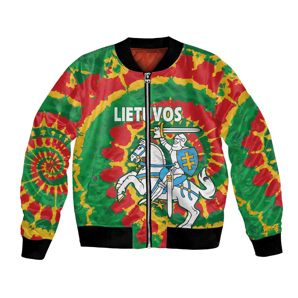 Lithuania Tie Dye Retro Basketball 1992 Personalized Bomber Jacket
