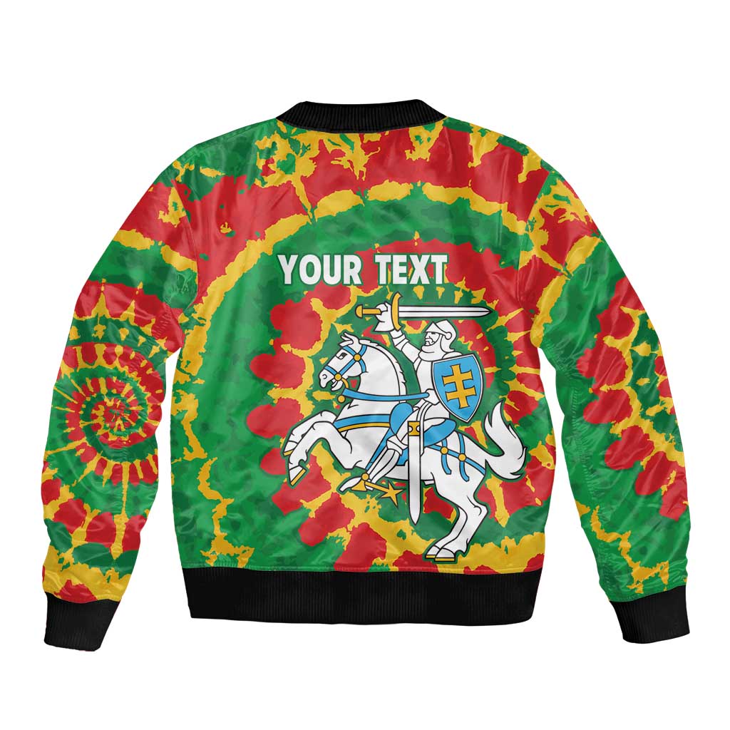 Lithuania Tie Dye Retro Basketball 1992 Personalized Bomber Jacket