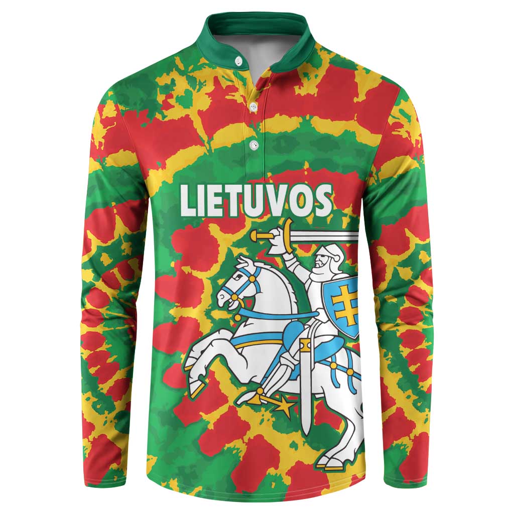Lithuania Tie Dye Retro Basketball 1992 Personalized Button Sweatshirt