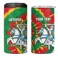 Lithuania Tie Dye Retro Basketball 1992 Personalized 4 in 1 Can Cooler Tumbler