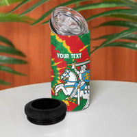 Lithuania Tie Dye Retro Basketball 1992 Personalized 4 in 1 Can Cooler Tumbler