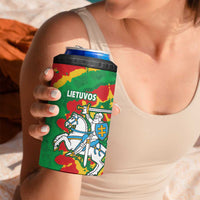 Lithuania Tie Dye Retro Basketball 1992 Personalized 4 in 1 Can Cooler Tumbler